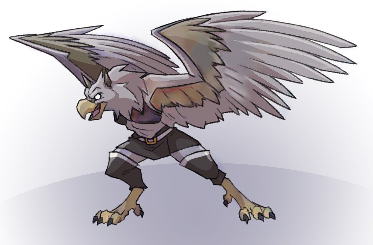 dethkomic's tweet photo. I know I call her a "werefalcon" but Wyn is absolutely griff-based with those ears. On-theme for today's #weretober prompt #varulv #werefalcon #iele https://t.co/OlYWf00oLx
