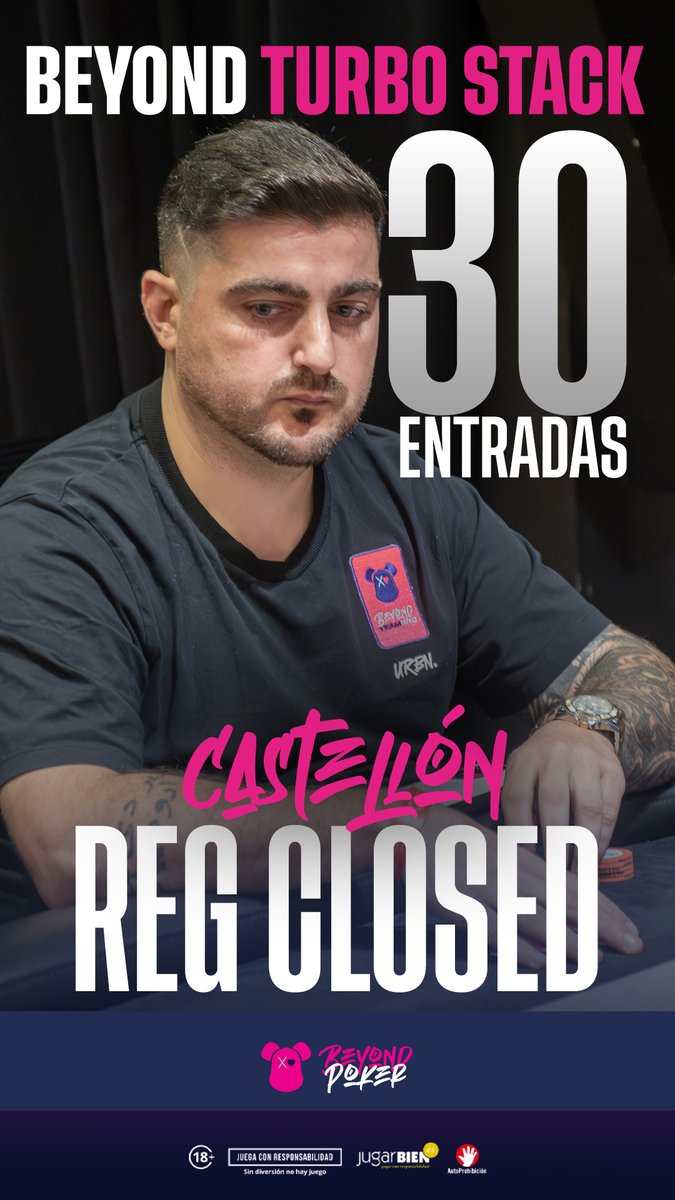 Beyond_Poker's tweet image. Cerramos el registro de nuestro torneo #TurboStack en @CasinoCastellon. Ahora comienza la carrera de conformar la próxima Mesa Final.