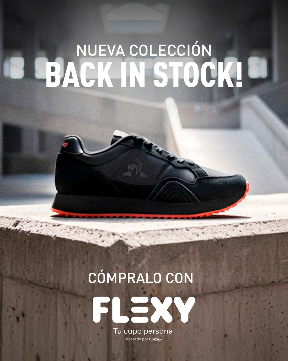 De nuevo en tiendas! El icónico modelo JET STAR_2 ha regresado a TODAS las tiendas concepto y Online ¡Cómpralo con FLEXY, tu cupo personal!

Conoce más en: bit.ly/3WmhitK