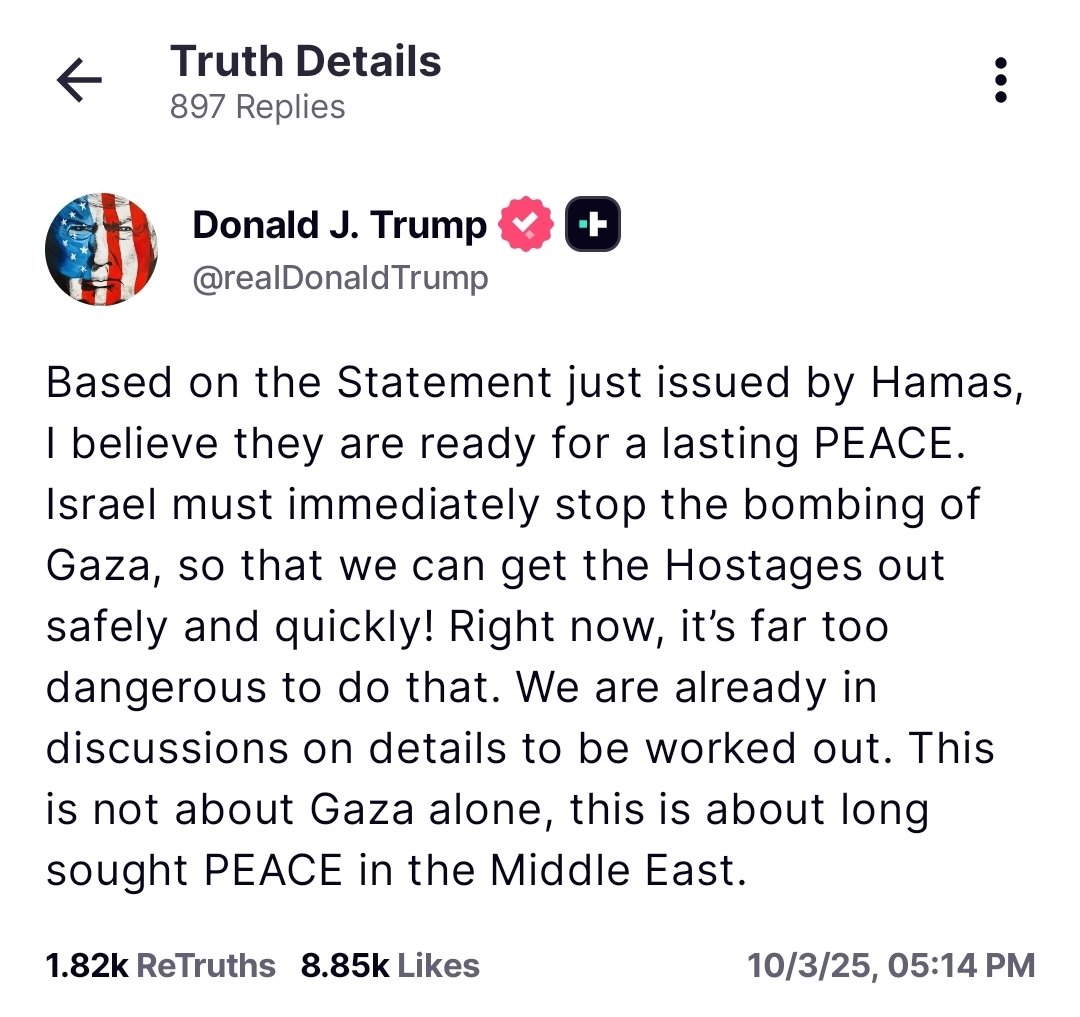 Hamas rejected all preconditions to the deal but worded it in a way to make it sound like they're accepting it while demanding more negotiations. 

It's sad to see Trump being played like a fiddle by a group of subhuman Islamist savages with the help of their patron in sheep's