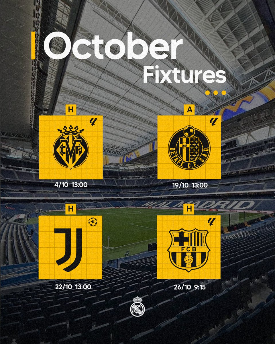 JorgeRaulPaz's tweet image. 🗓 ¡Madridistas, aquí tenéis nuestro calendario de octubre!

#October #Fixtures #HalaMadrid #UCL #LaLiga