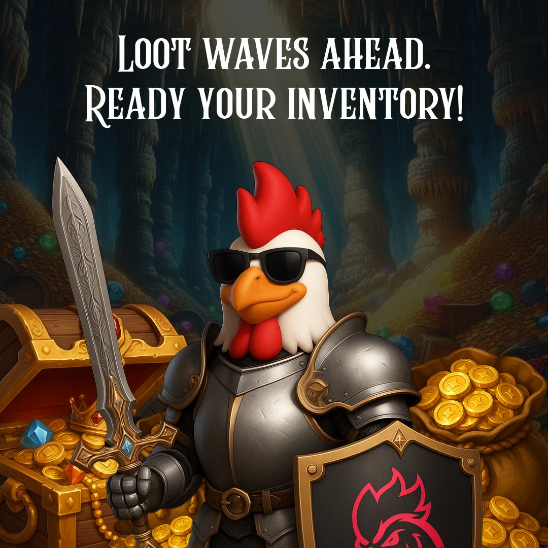⚔️ Adventure awaits! Loot drops are rolling out all month long. Gear up and follow us for your share of the treasure.