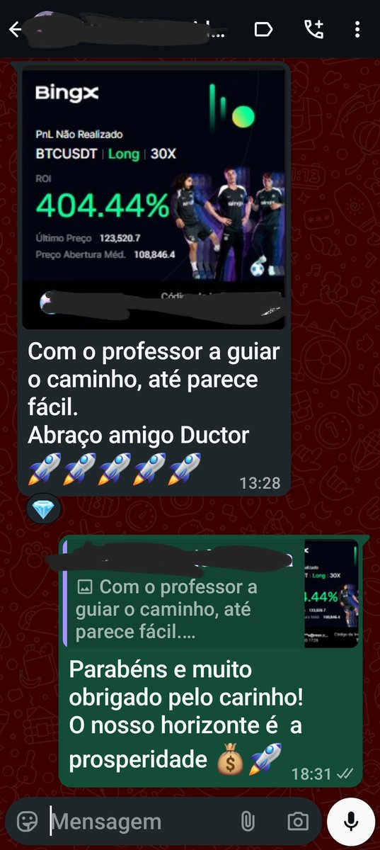 Eu só tenho a agradecer!  Meu aluno está lucrando gostoso. #Gratidao #prosperidade #criptomoedas