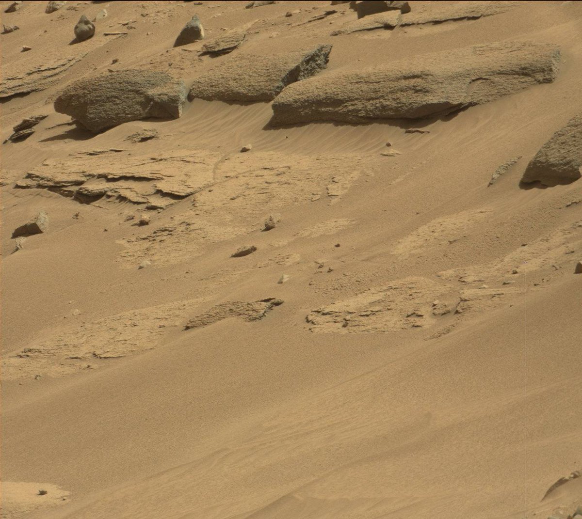 Αυτή η εικόνα τραβήχτηκε από την Mast Camera (Mastcam) στο ρόβερ Curiosity της NASA στον Άρη
Προσέχει κανείς κάτι περίεργο; 
mars.nasa.gov/raw_images/132…