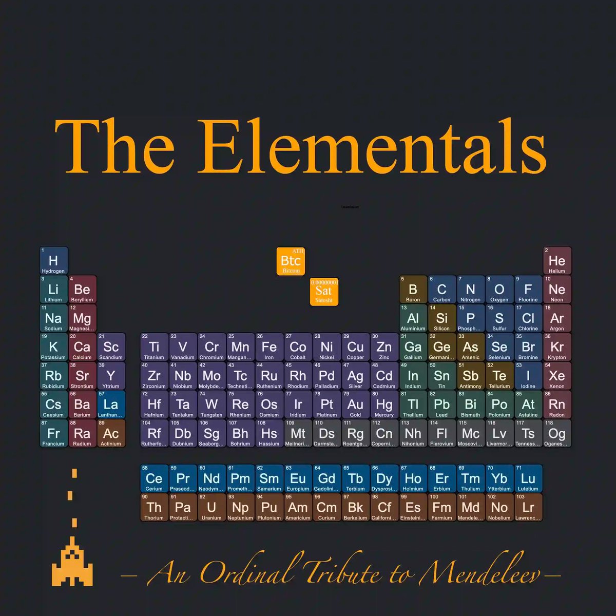 yperspace's tweet image. This is the  cool project i worked on : 🌌 The Elementals – An Ordinal Tribute to Mendeleev 🌌
“Order is the foundation of beauty.” – Dmitri Mendeleev
I’m excited to share with you The Elementals, a visionary Ordinal collection inspired by the elemental building blocks of reality…