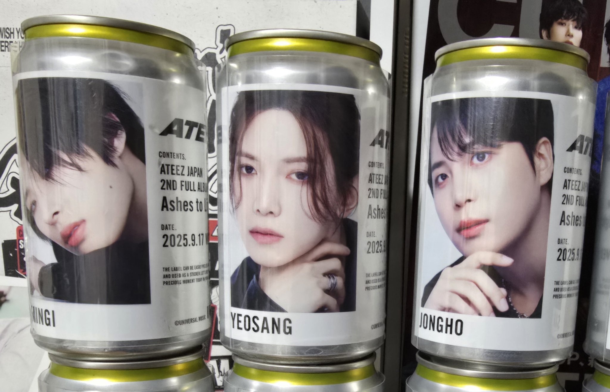 ATEEZ サン　ウヨン　ラベル缶 ATEEZ サントリー オリジナルラベル 缶 ウヨン - メルカリ