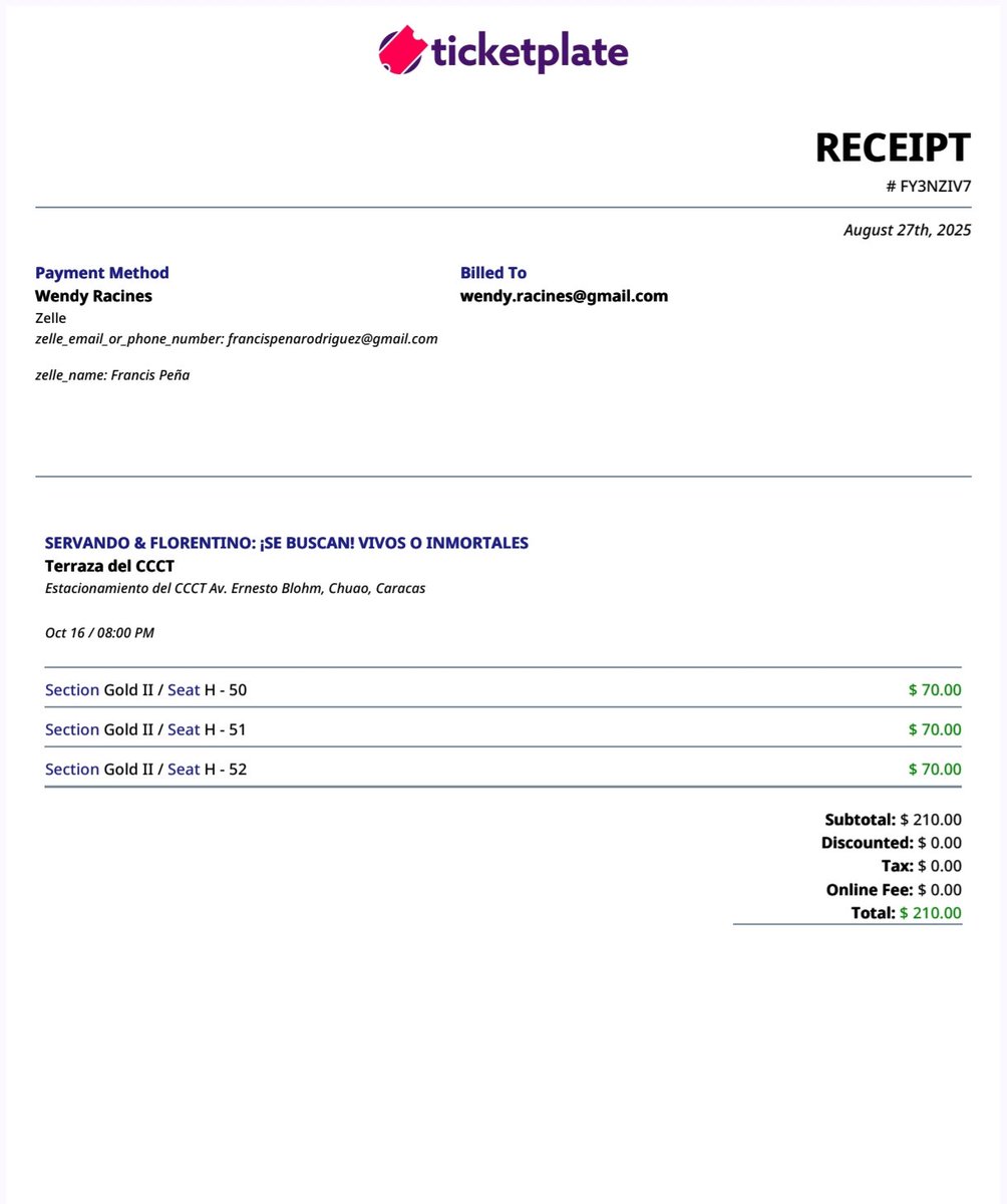 Twitter/X haz tu magia:

Tengo 3 entradas para <a href="/servando/">Servando Primera</a> y <a href="/florentino/">florentino primera</a> en la Section Gold para el 16/10, pero por motivos de un viaje inesperado de trabajo, no podríamos ir en esa fecha. Estamos buscando trueque para ir el viernes 17/10 o el sábado 18/10 🥹

HELP! RT 🥹