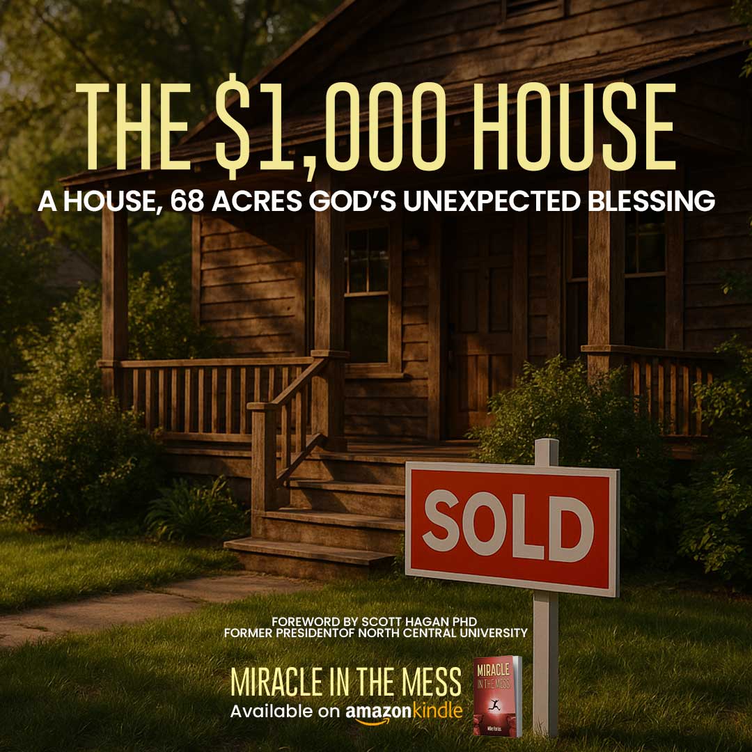 Mike_Farias_'s tweet photo. Desperate for a miracle, they received 68 acres and a house for $1,000. Heaven’s economy defies Earth’s limits. 

Read the inspiring story in Miracle in the Mess, with a foreword by Dr. Scott Hagan. 

Available now on Amazon Kindle.

#MiracleInTheMess #UnexpectedBlessings https://t.co/1QeHQdK6Cs