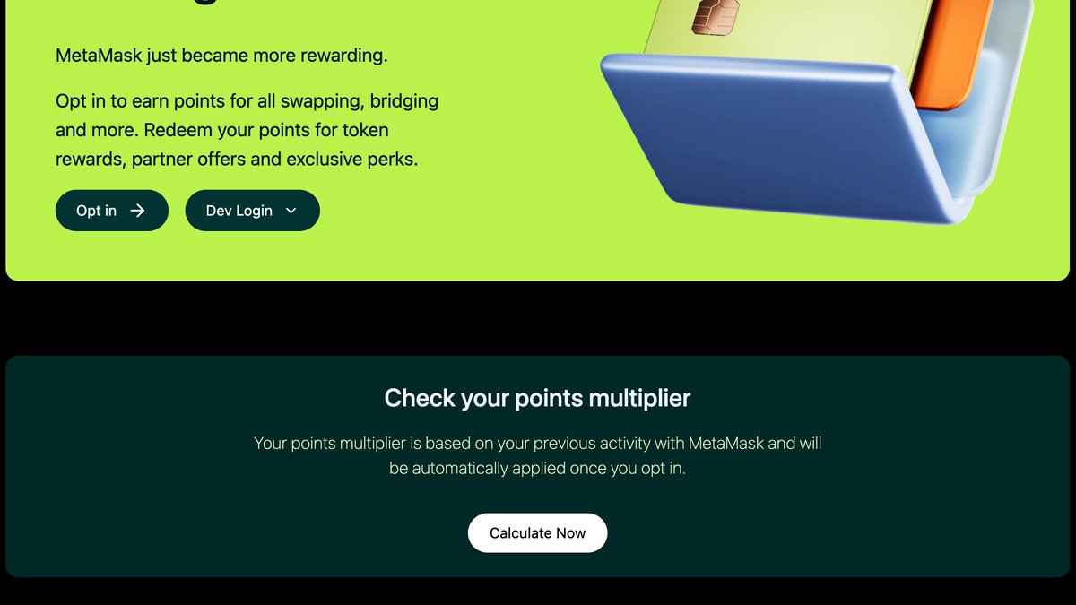 so no airdrop for metamask OGs but rather a points multiplier to keep collecting fees lmao