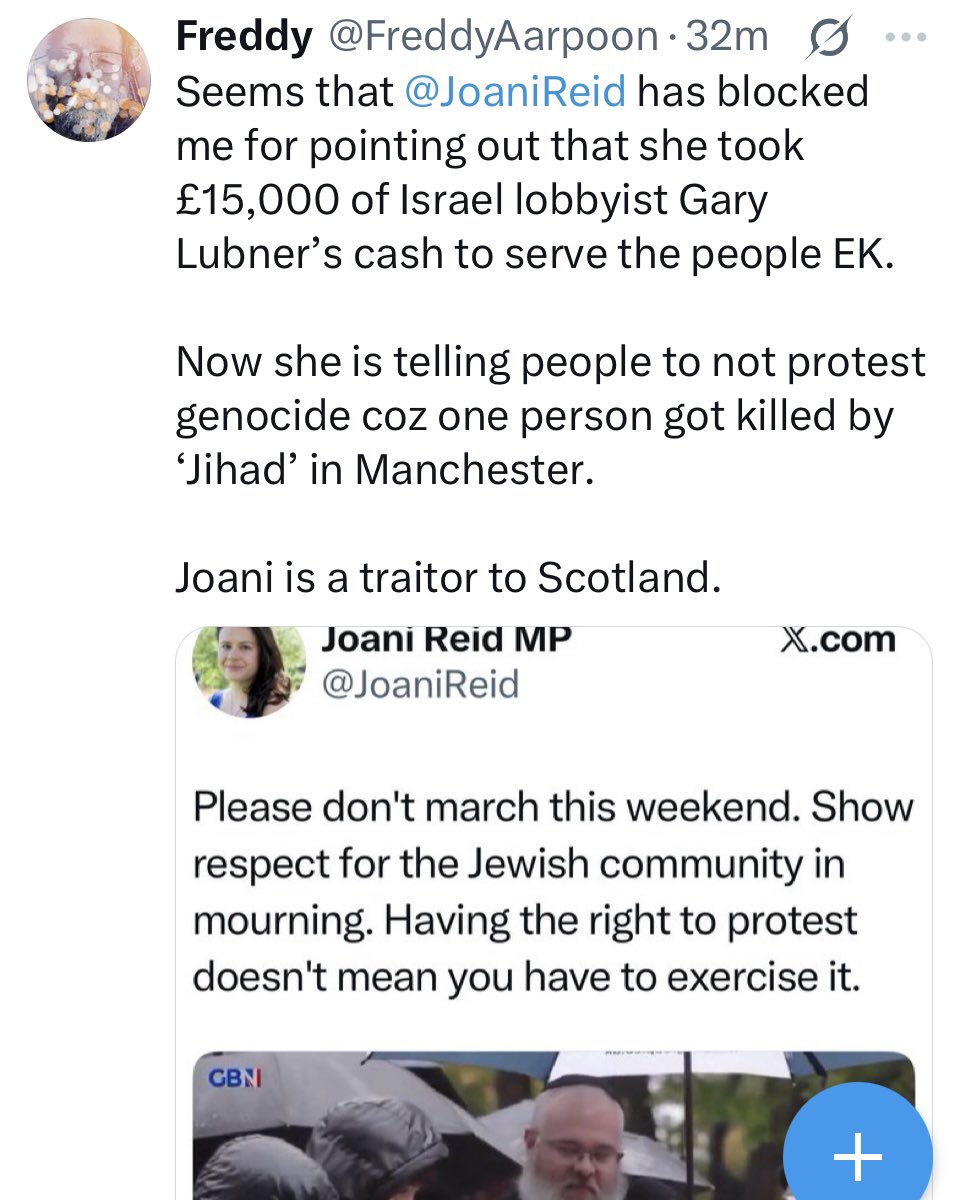 VoteBPB's tweet image. Interesting. @JoaniReid is this accusation correct? Did you receive £15,000 form Israel lobbyist Gary Lubner as a donation to your @ScottishLabour electoral campaign? Are your East Kilbride &amp;amp; Strathaven constituents aware you won your seat with the assistance of Zionist capital?