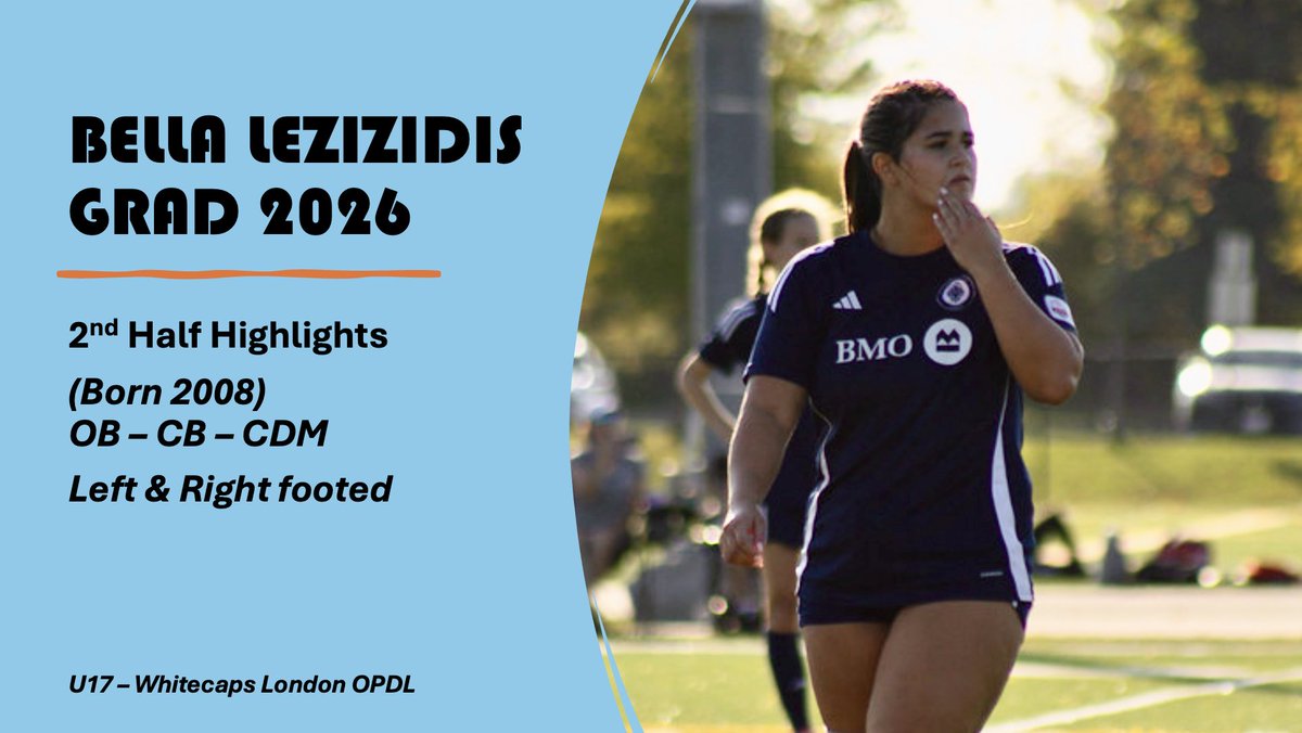 bellalezizidis's tweet photo. Glad to be back for the second half of the season. Uncommitted 2026. 

https://t.co/MC3QxT7pgY
#NCAASoccer #NAIASoccer #CollegeRecruiting #SoccerProspect #RecruitReady https://t.co/AvjQkS2pge
