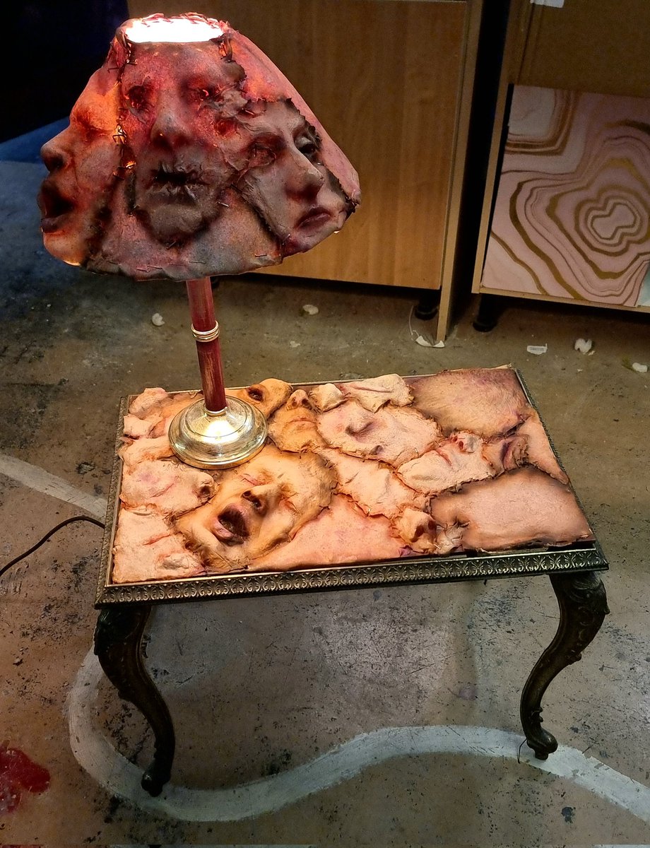 KOllective_KO's tweet photo. Ed gein inspired furniture inspired by @netflix new monster series #edgein #furniture #sfx #fx #props https://t.co/ermMGigkZG