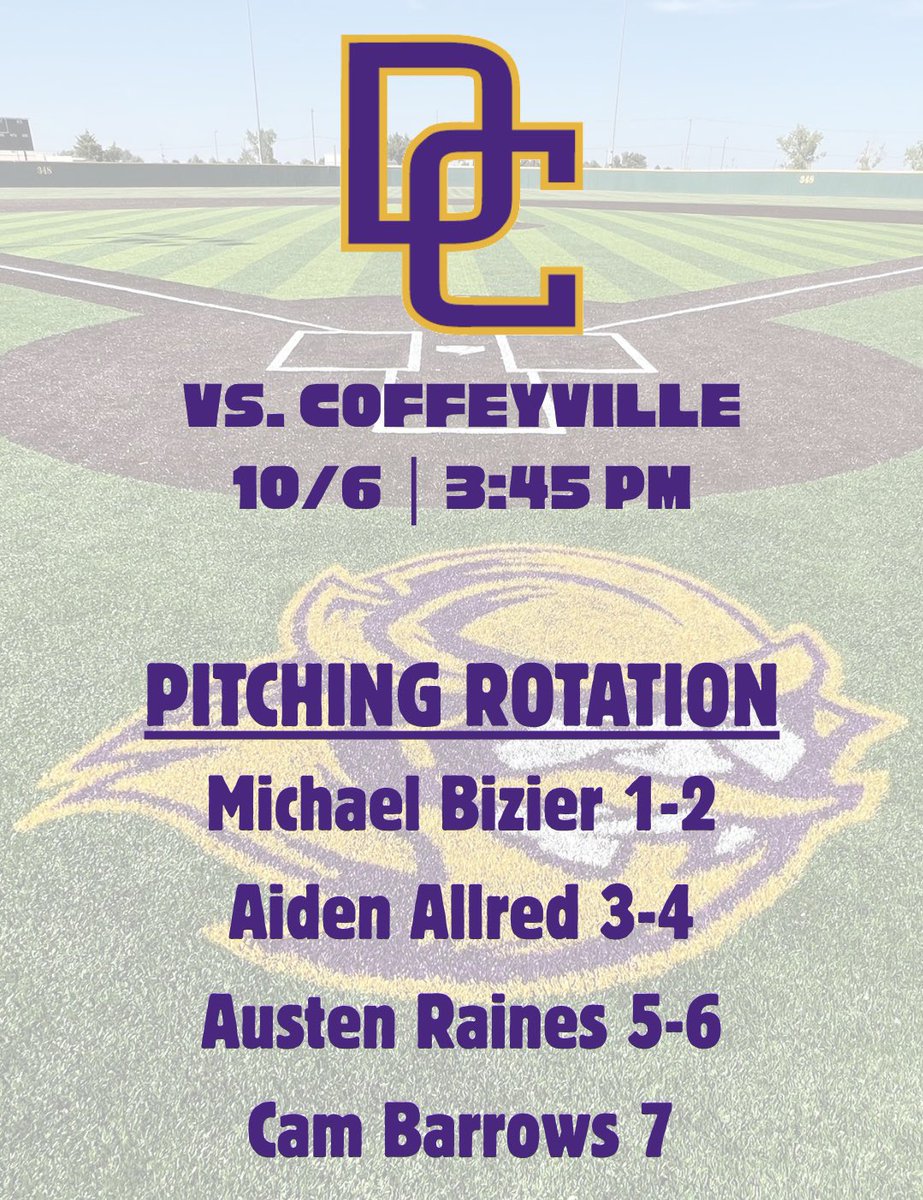 GoConqsBB's tweet photo. ❗️Conqs pitching rotation for this Monday❗️

📆: October 6th
⏰: 3:45 &amp; 6:00 PM Central
📍: @UCOBaseball  Edmond, OK https://t.co/ieJjceVHp9