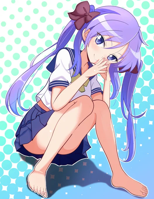 #これを見た人は水色または青色と白色の混ざった色の画像を貼れ #らきすた