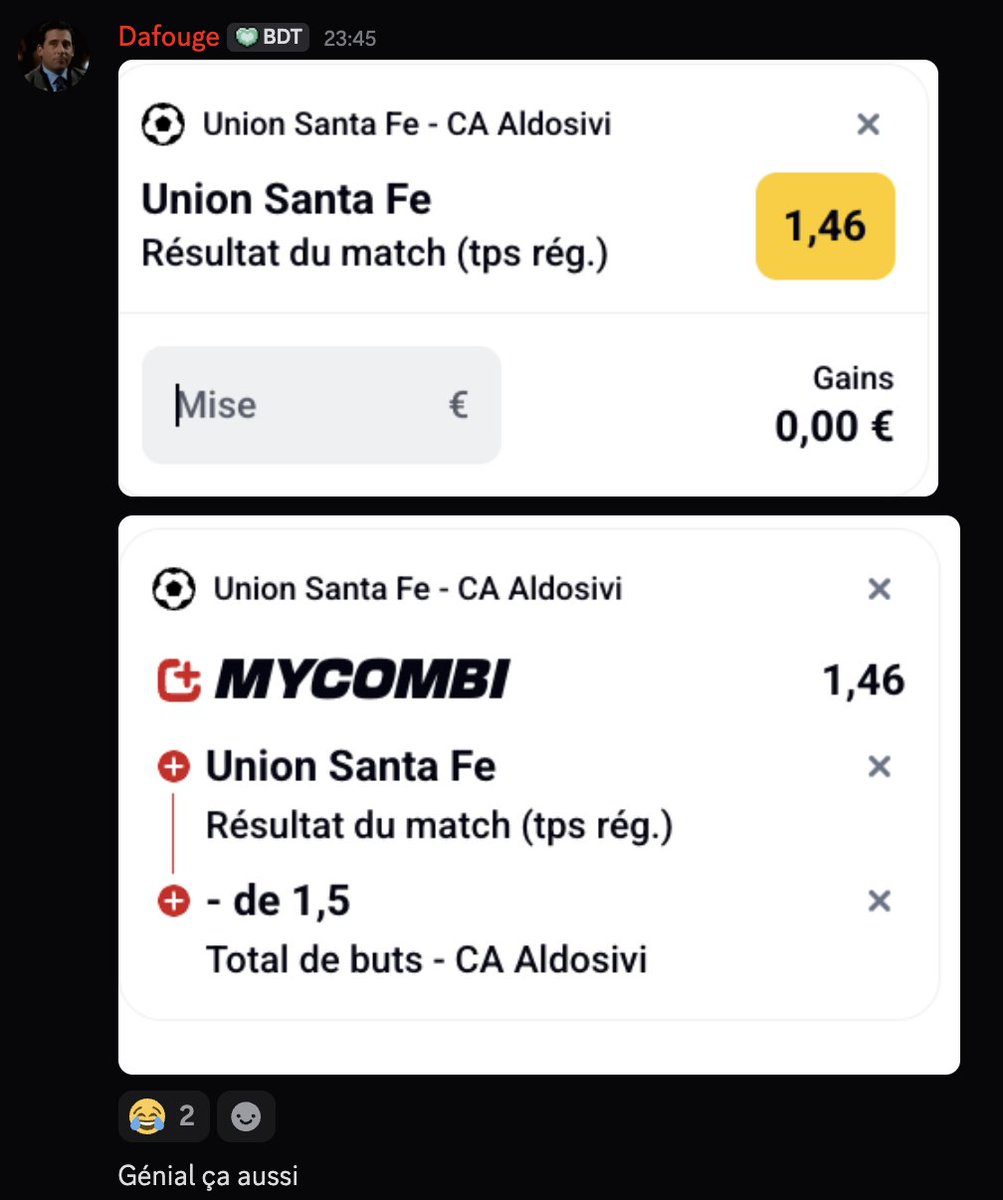 Chef, la machine elle est cassée. 

#TeamParieur