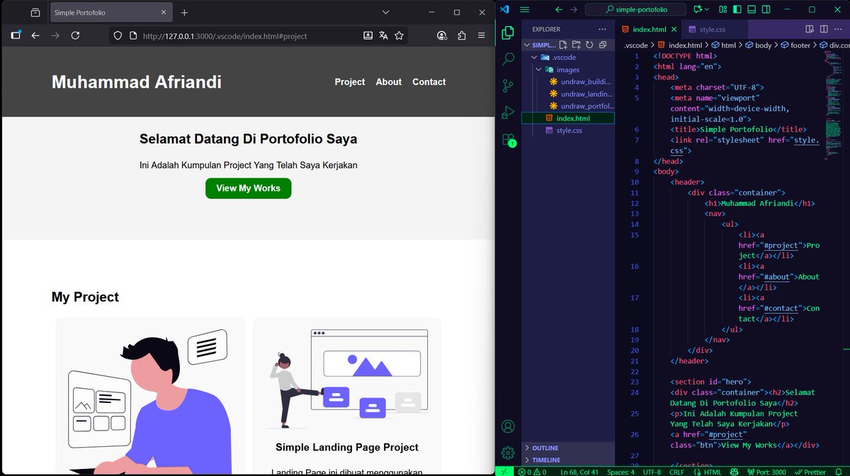 mhdafriandi_'s tweet image. Sharing my latest learning project: a simple portfolio using pure HTML & CSS. Open to feedback and suggestions! 🙏
#CodeNewbie #WebDevelopment #FeedbackWelcome #HTML #CSS #letsconnect