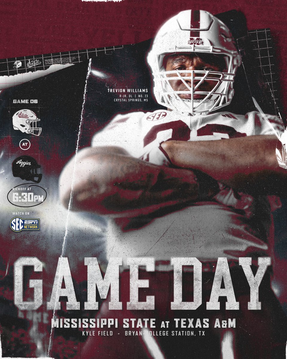 It's Game Day In Bryan-College Station!        

𝐆𝐚𝐦𝐞 𝐒𝐢𝐱 𝐋𝐢𝐧𝐤𝐬: linktr.ee/HailStateFB 

#HailState