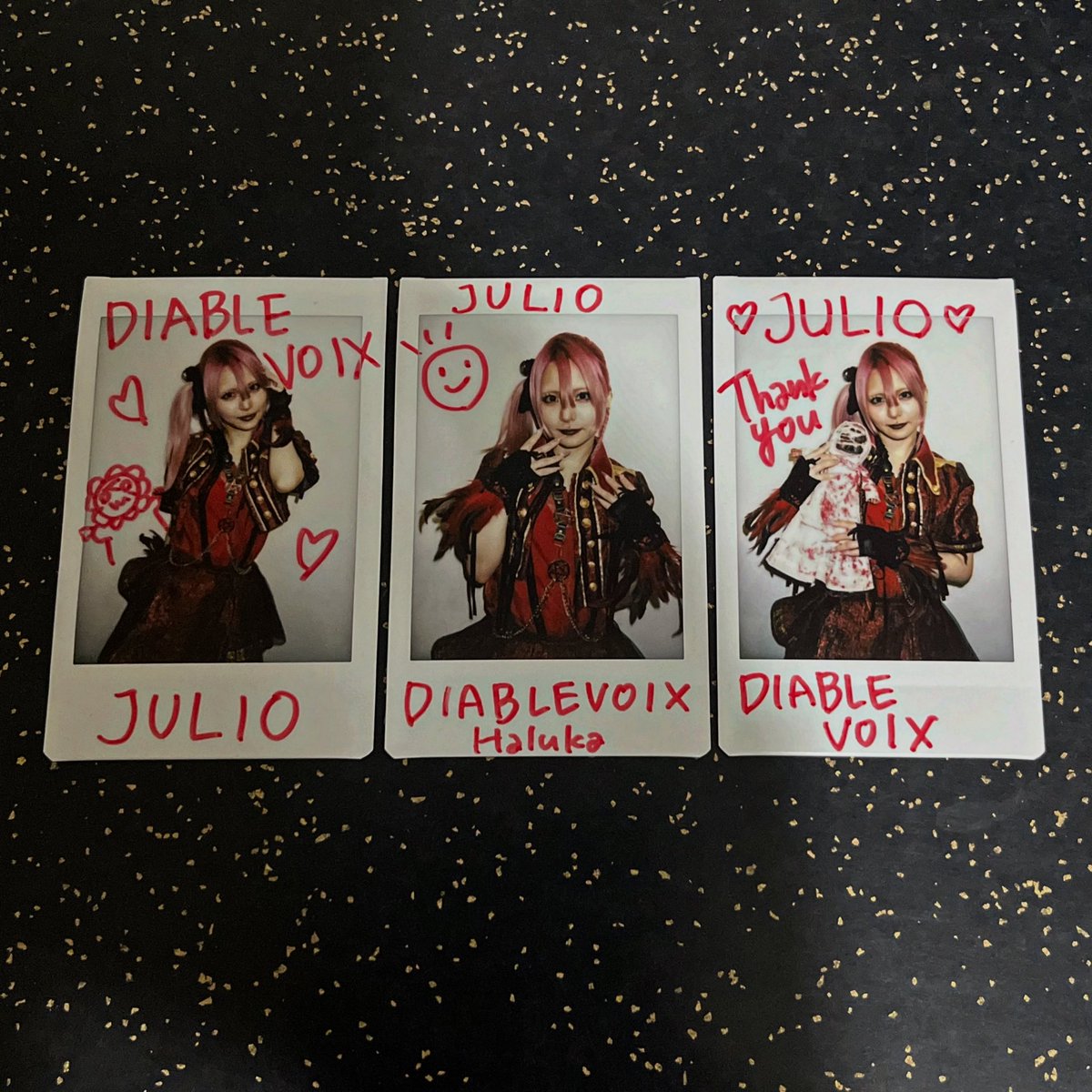 TheTrueAsgard's tweet photo. New arrival:
Haluka (ハルカ) @haluka0919 from DiableVoix (ディアブルボア) @diablevoix 3× chekis from her 07/30 joint session with Miho (美保).
From Idol Underworld @DerekVasconi, via Tenso.
#ハルカ #Haluka #ディアブルボア #DiableVoix #Cheki #IdolUnderworld https://t.co/uJ72XDLrAh