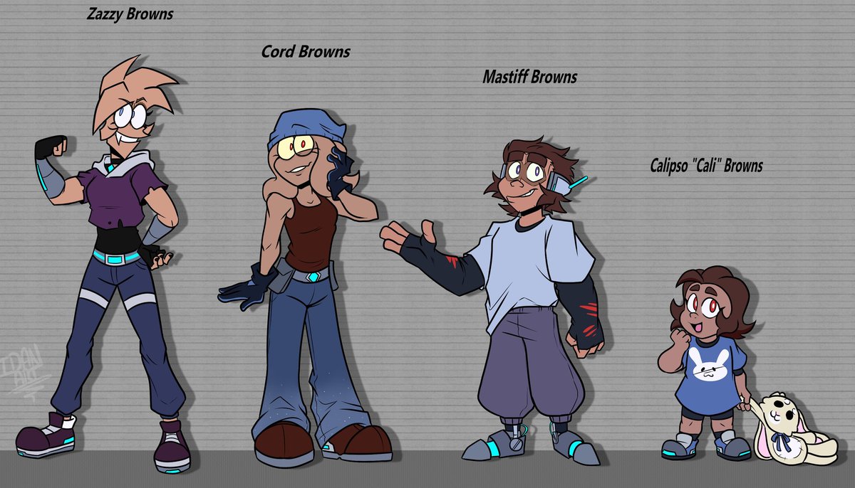 BlastIdanArt's tweet image. I'll also feature the main quartet. The Browns Brothers
Zazzy is the only one who belongs to me. In the comments, I'll mention her brothers and credit those who own these wonderful fanchilds

#monkeywrenchau #monkeywrenchoc #shreebsfanchild