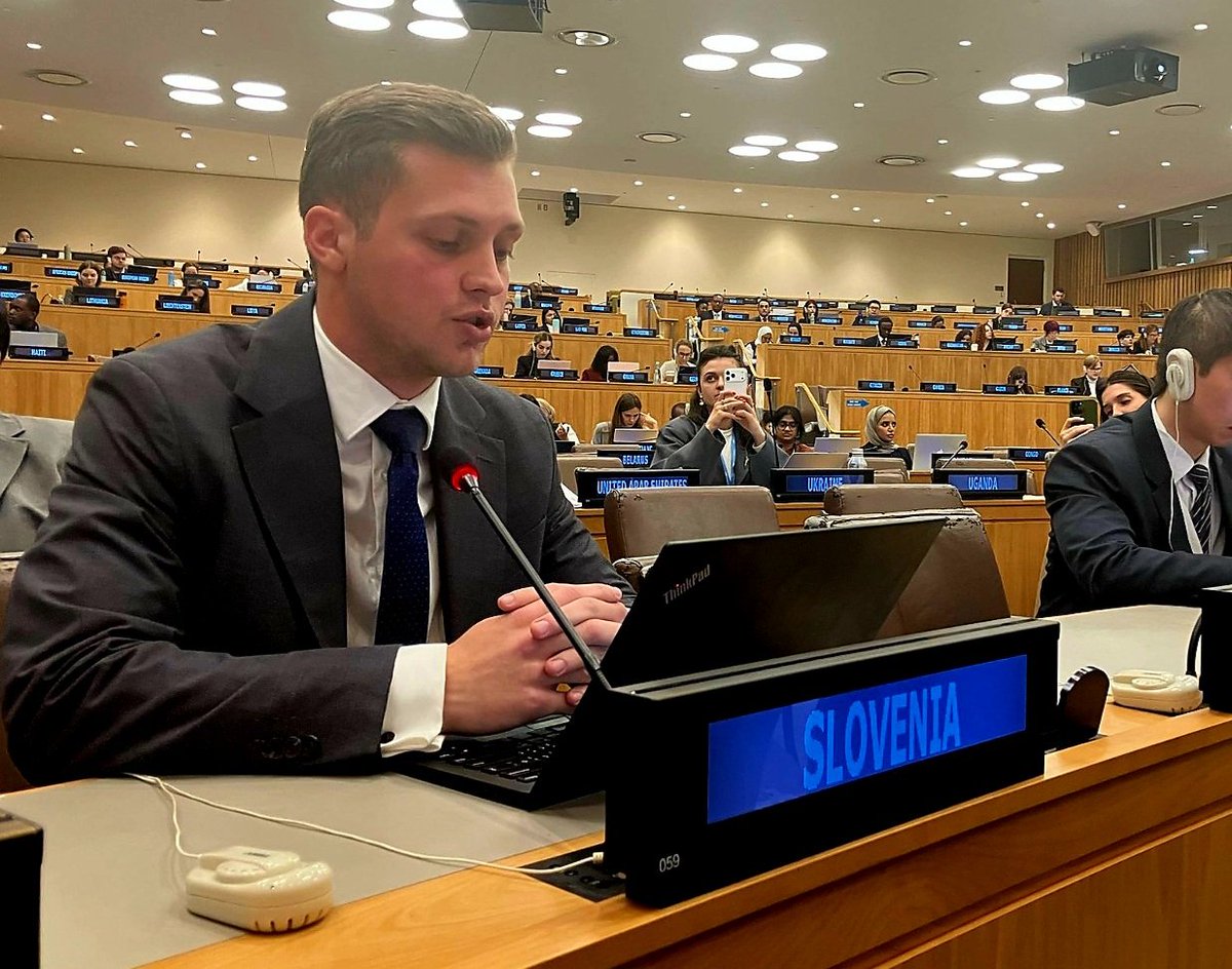 At the #UNGA Third Committee, Slovenia 🇸🇮 was also represented by its UN Youth Delegate, Tjaž Črnčec, who in his statement called for quality jobs and affordable housing for young people.

They are not only the leaders of tomorrow, but also partners of today.