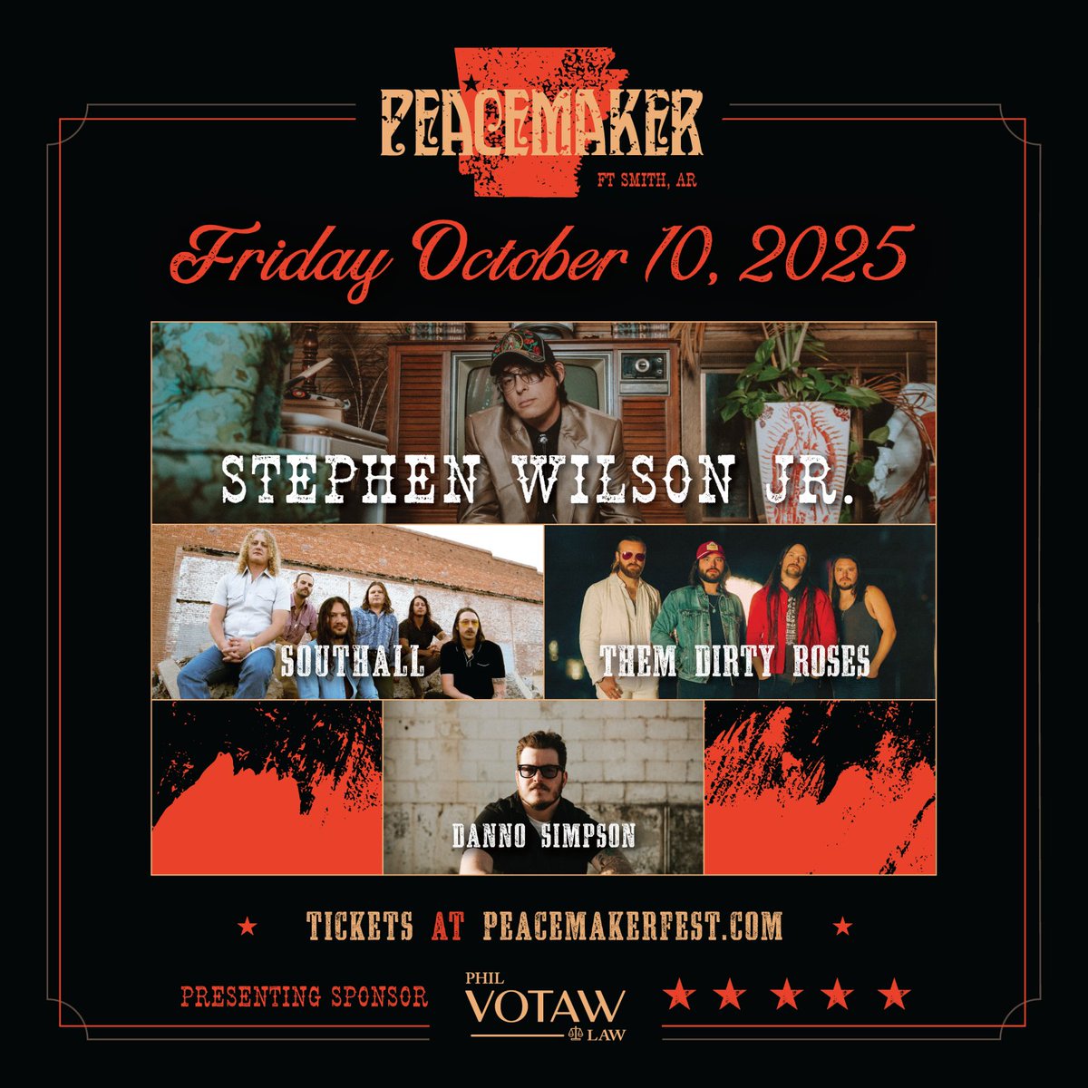 Peacemakerfest's tweet image. One week 👀 Stephen Wilson Jr. takes the stage 𝐍𝐄𝐗𝐓 Friday with Southall, Them Dirty Roses &amp;amp; Danno Simpson! 🔥 Don't miss out! Grab your tickets now!⏳