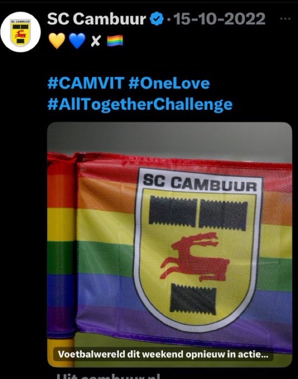 NielsAhob2's tweet photo. Wat een hypocriete deugbende bij Cambuur.
Juist Cambuur is politiek bezig!
#camemm #Cambuur #Leeuwarden #sccambuur #nosjournaal @NOSvoetbal https://t.co/FZg6Yntyeu