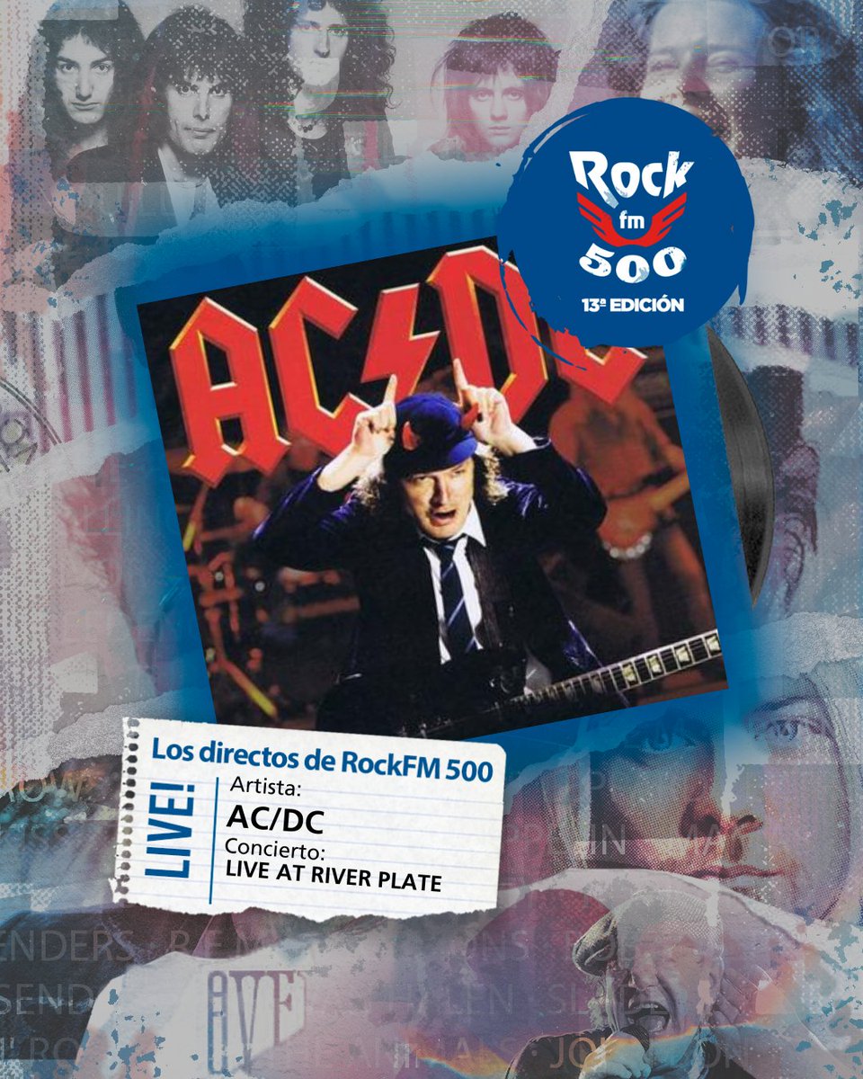 RockFM_ES's tweet photo. 🎸🔥 ¡Llega la medianoche en el RockFM 500 y ahora es el momento de AC/DC y su concierto en el estadio Monumental de Buenos Aires: Live at River Plate!

🔊 Escúchalo en directo en https://t.co/bkSQe6t4Tw.

#ACDC #LiveAtRiverPlate #RockFM500 https://t.co/6YEyltrbHh