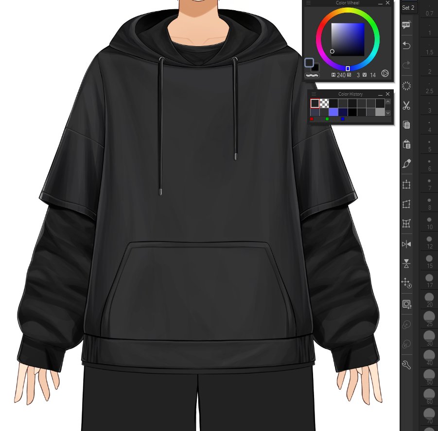 AstraeusDivelct's tweet photo. Wip Clothes🖤

#Live2D #Art #Commission #vtuber https://t.co/IgSCRYQidF