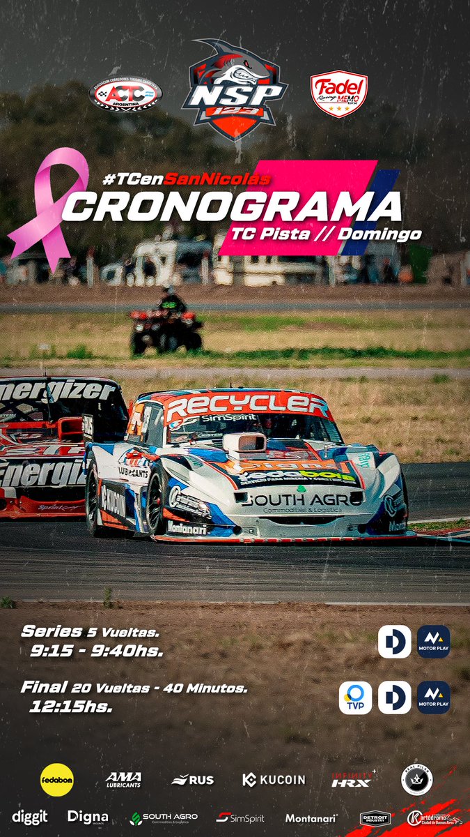 Todo listo para una nueva fecha del #TCPista! 

👉 Se viene el #TCenSanNicolas y estos son los horarios para el finde: