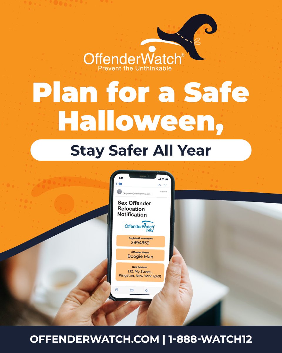 OffenderWatch's tweet photo. Visit https://t.co/ewhpT8x0dc to confidentially register your home, school, and/or work address to receive immediate notifications about new registered offenders near you. https://t.co/ejkpxGXZLB