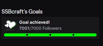 SSBcraft's tweet image. Hit 7000 follows! Thank you all so much for supporting me! Still can't believe I would even reach anywhere close this number. Love you all so much! 🍱💚🐯