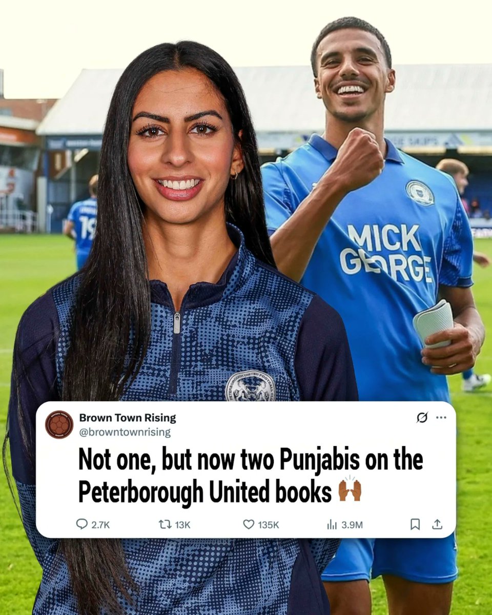SikhPA's tweet image. A Sikh footballer is at the centre of an anti-racism campaign after facing mass online bigotry recently.
Upon Kira Rai's signing for Peterborough FC women's team, a post on the Punjabi presence at the club (with Brandon Khela in the men's side) became the target of racist abuse.