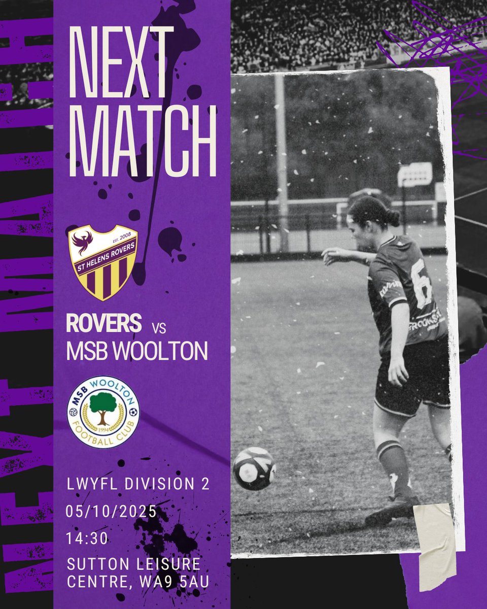 Back at home this weekend for a return fixture with MSB Woolton

📍 Sutton Leisure Centre
📆 05.10.25
🕝 2.30pm

#SHRFCW