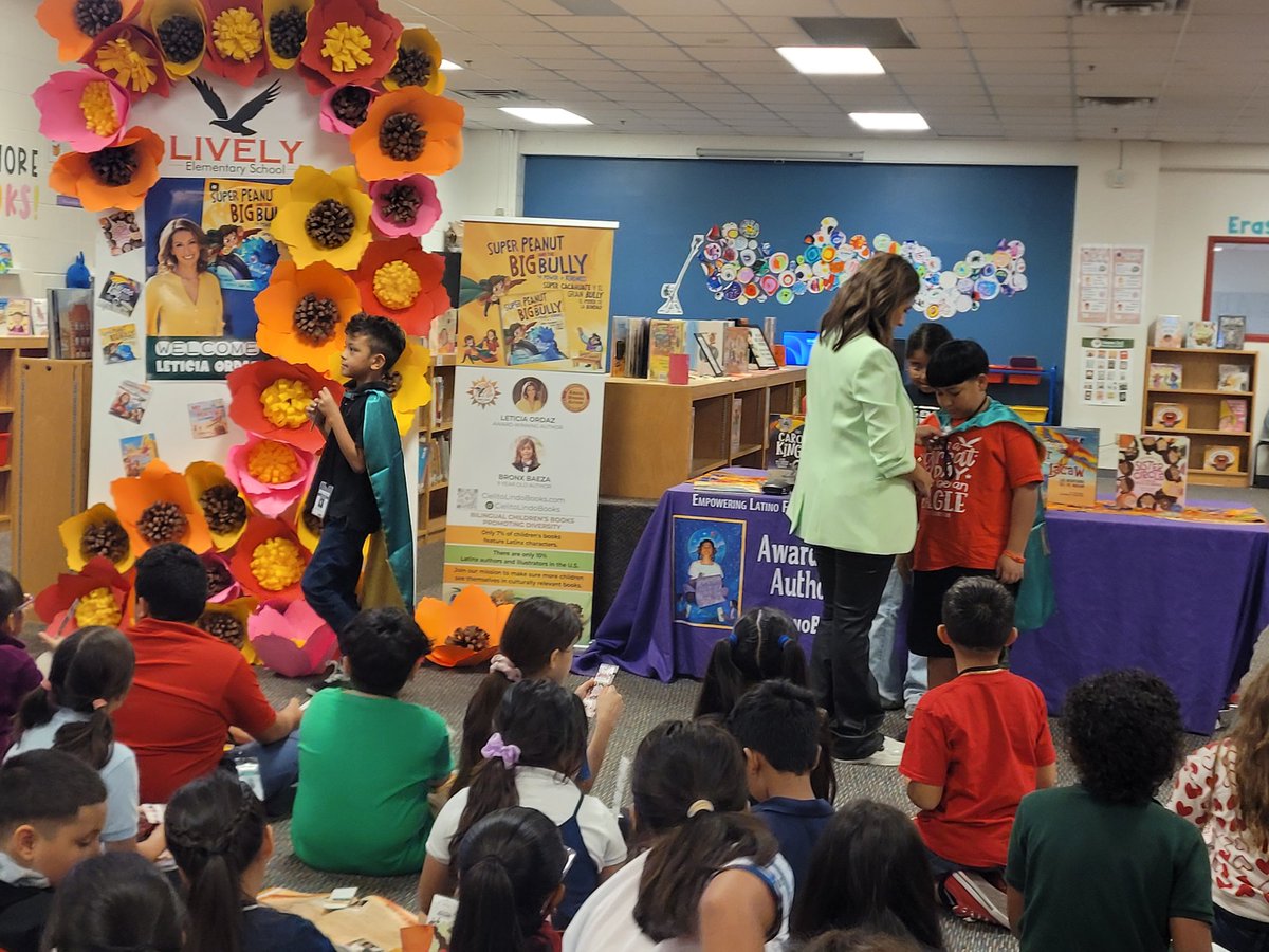 Our 3rd graders had a special visit from author &amp; news reporter Leticia Ordaz today! She shared her book Super Peanut and the Big Bully: The Power of Kindness and inspired students with her story. Each student went home with a free copy to enjoy! <a href="/IrvingLibraries/">IISD Libraries</a>
<a href="/LivelyEagles/">Lively Elementary</a>