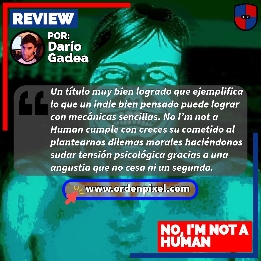 La Orden del Pixel | Nunca dejes de Jugar (@ordenpixel) on Twitter photo ✏️#Review No, I'm Not a Human
👽Trioskaz plantea una experiencia donde la paranoia constante nos insta a decidir quien vive y quien muere cada vez que alguien golpea a nuestra puerta en busca de ayuda
👇La review de por acá👇
ordenpixel.com/no-im-not-a-hu…
<a href="/trioskaz/">Trioskaz - NO I'M NOT A HUMAN/LOST IN THE ROOTS</a> <a href="/critical_reflex/">CRITICAL REFLEX</a> ✏️#Review No, I'm Not a Human
👽Trioskaz plantea una experiencia donde la paranoia constante nos insta a decidir quien vive y quien muere cada vez que alguien golpea a nuestra puerta en busca de ayuda
👇La review de por acá👇
ordenpixel.com/no-im-not-a-hu…
<a href="/trioskaz/">Trioskaz - NO I'M NOT A HUMAN/LOST IN THE ROOTS</a> <a href="/critical_reflex/">CRITICAL REFLEX</a>