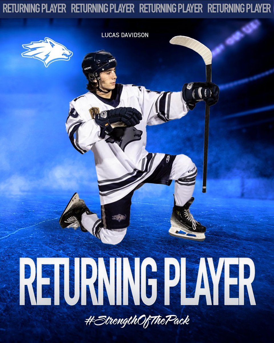 The Wolf Pack is excited to welcome Lucas Davidson back onto the team! Lucas scored 72 points in 46 games for The Pack in the 24/25 season. Returning from a stint in the AJHL, Lucas will provide some valuable offense and leadership for our young group.

#StrengthOfThePack #PJHL