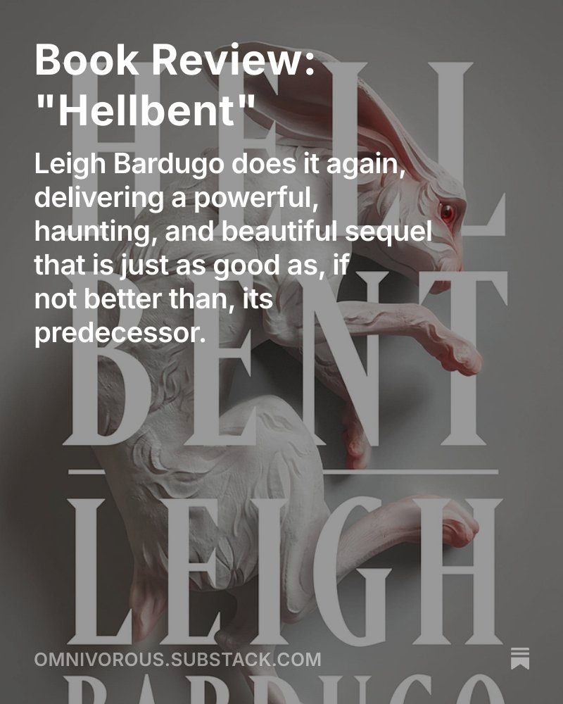 It's Fantasy Friday at Omnivorous, where I reviewed Hellbent, Leigh Bardugo's terrific follow-up to Ninth House. It's powerful and haunting and beautiful; everything I want from dark academia fantasy!