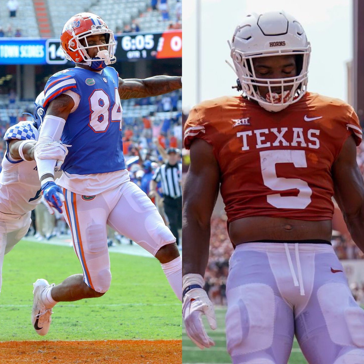 gatorsszn's tweet photo. Kyle Pitts and Bijan Robinson have made a bet on the Texas-Florida game this weekend 👀

Bijan Robinson will have to wear an Albert the Gator head and a Kyle Pitts jersey on MNF if the Gators upset the Longhorns 🔥

Pitts did not say what he would have to do if Texas wins. https://t.co/R2Ic0Lt4Ot