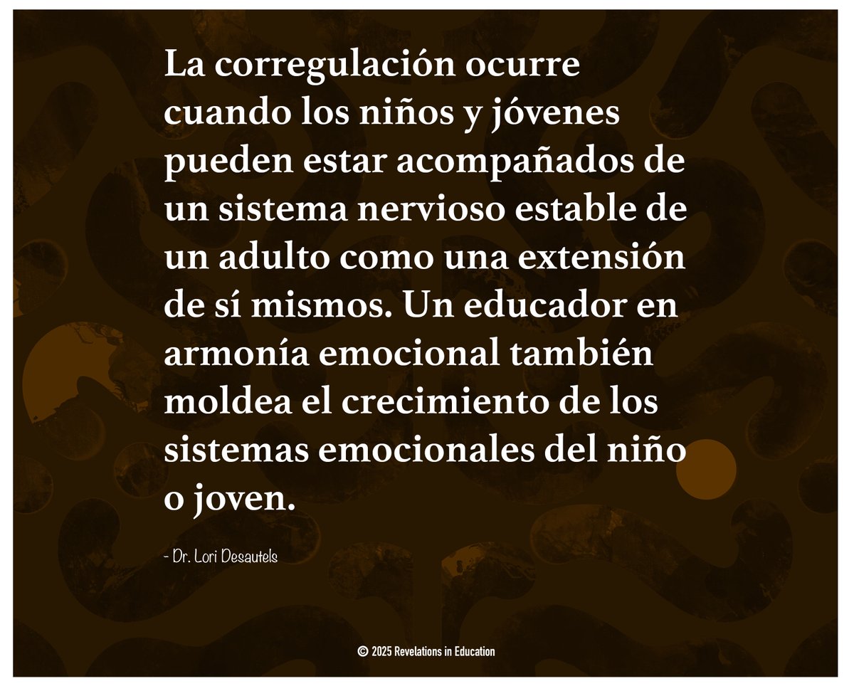 desautels_phd's tweet image. Co-regulation is our biological imperative.
We need the presence of others to feel safe, and it’s what makes self-regulation possible!!

#appliededucationalneuroscience
#revelationsineducation
#coregulation
#ťeachers
#principals
#mentalhealth
#traumainformedschools