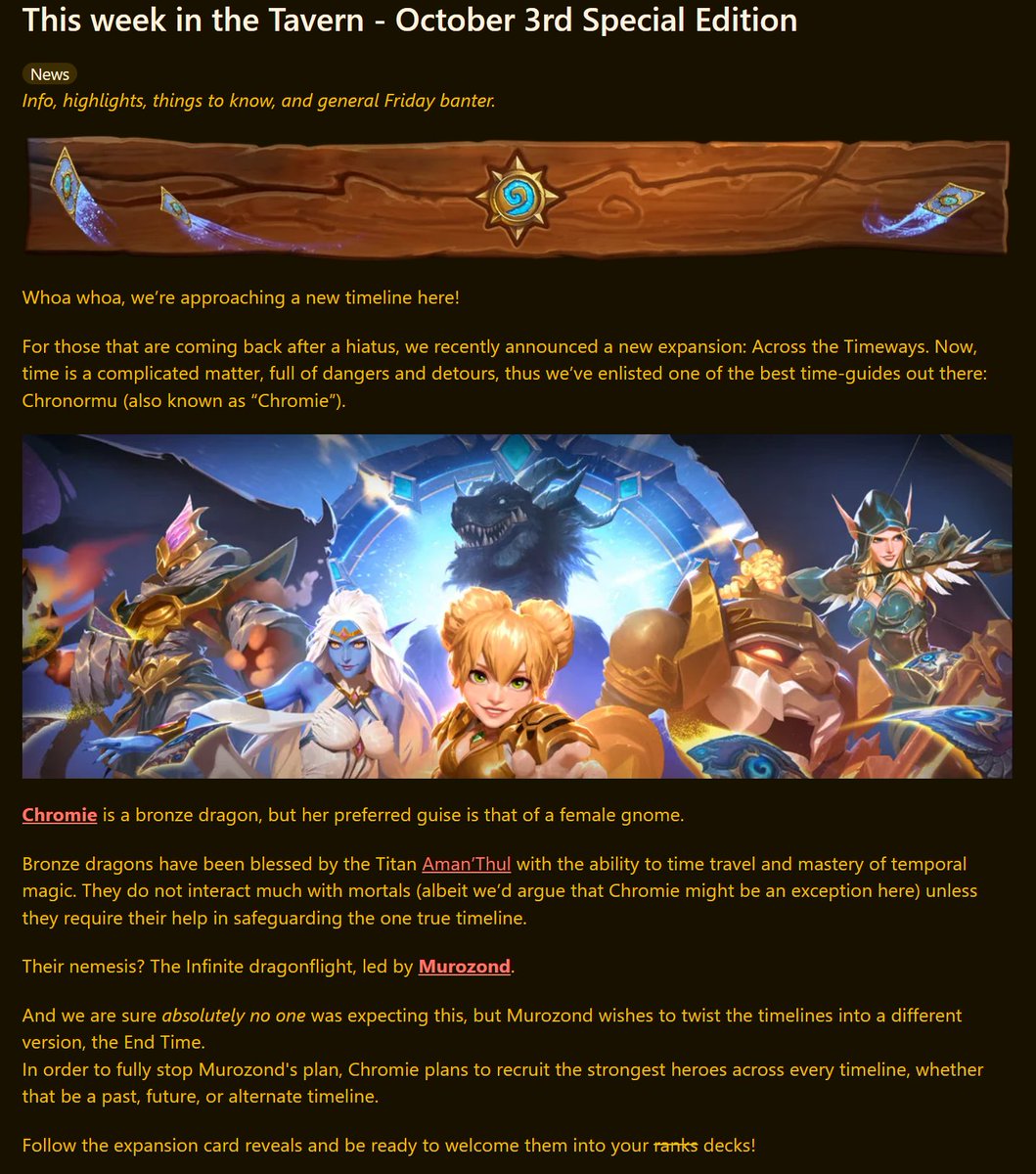 imik_plays's tweet image. This week in the Tavern is out on Reddit. 

These posts are really cool for everyone who's not up to date with all the news. Please give it an upvote on REDDIT if you like it (I personally do, and I would like these to continue).😁

reddit.com/r/hearthstone/…
