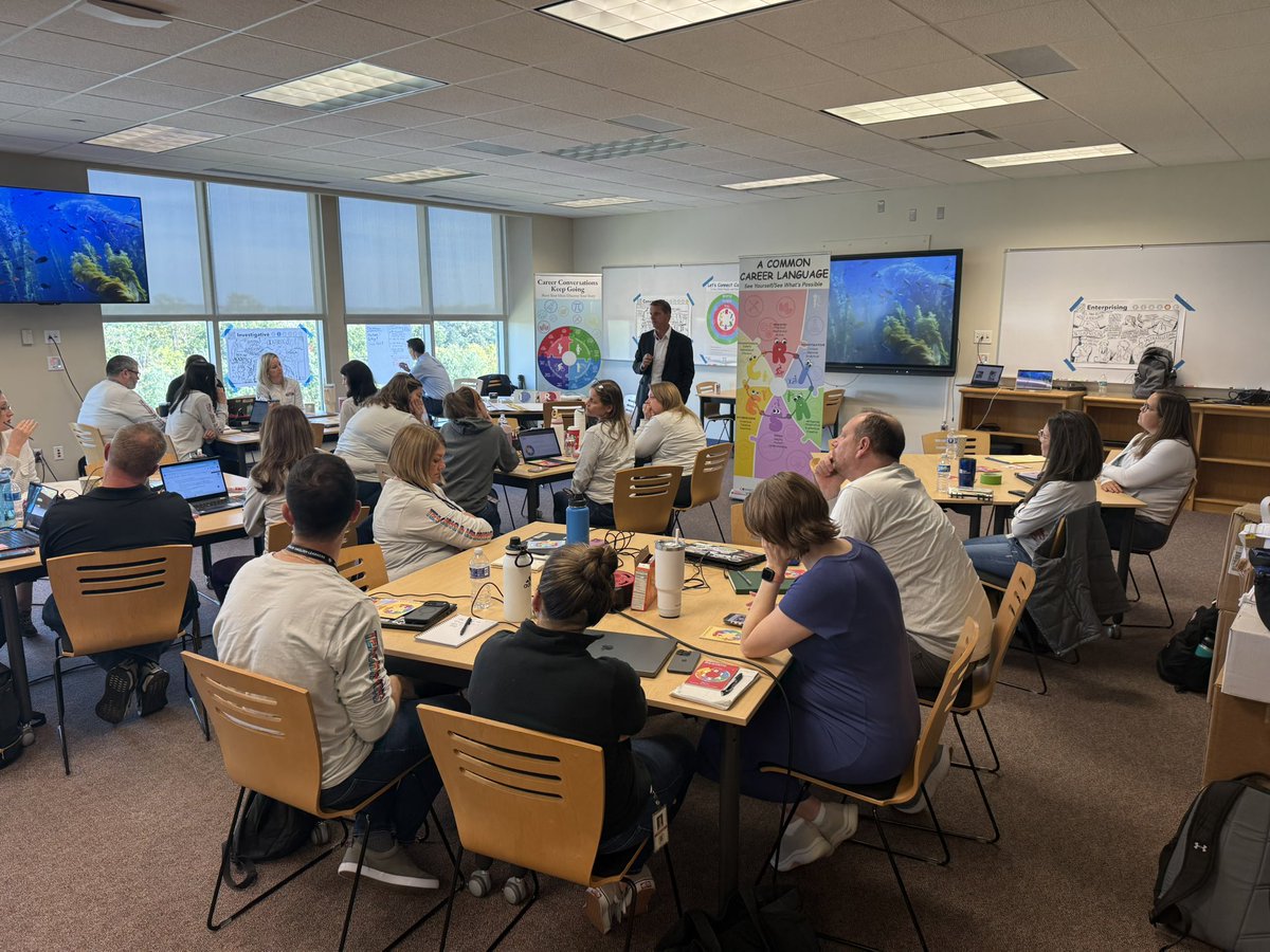 EdHidalgoSD's tweet image. Advancing a common career language and dialogic methods. Instructional best practices … methods to shift the cognitive load. It can happen through career connected learning. #RIASEC @ConnectTheWork #HumanProcess