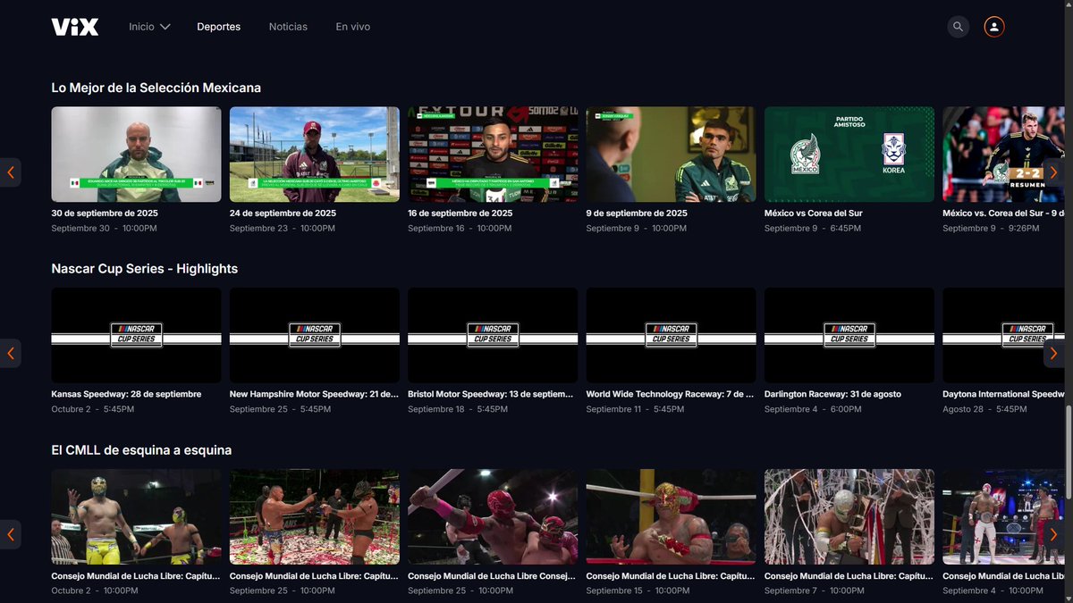 Lo dirás de Broma, pero desde Junio cuando vino NASCAR A México, han subido los resúmenes a VIX de cada una de las carreras.