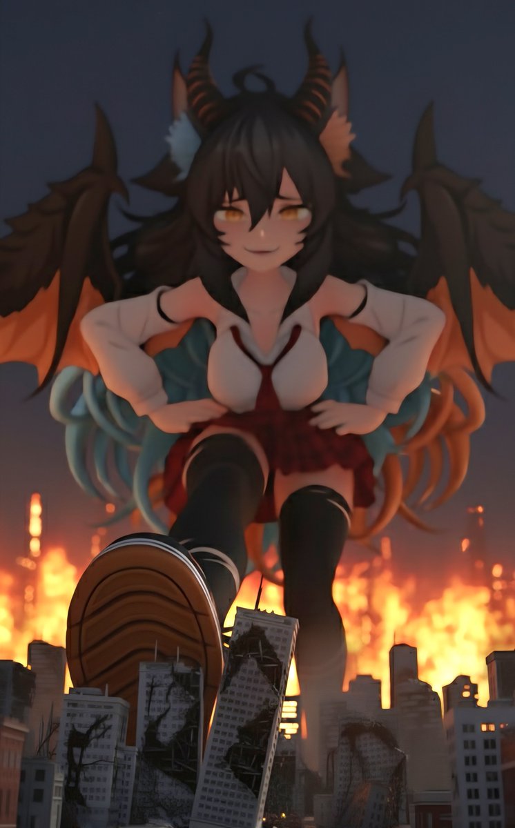 CHelleaven's tweet photo. Divanyaa: ‘Just subbing in… not enjoying it.’
Also Divanyaa: 😏 stomps another city while giggling with chat”
#Giantess #Vtuber #StreamerMeme #KaijuVibes #GiantessVtuber #CityStomp https://t.co/fHkHlwENm6