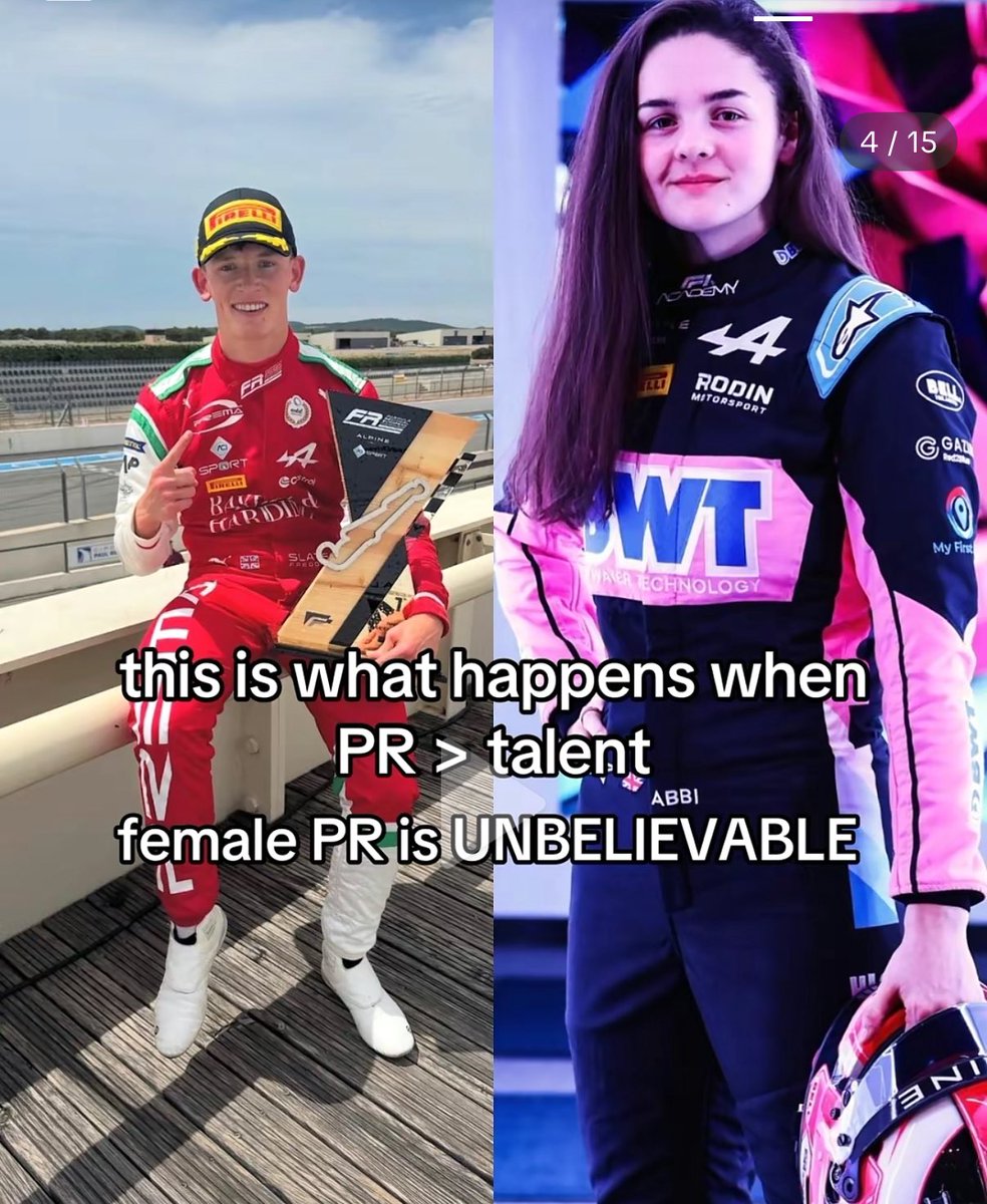 you probably don’t even know his name… because he isn’t a woman… *names the most obviously talented and wealthiest feeder series prospect*