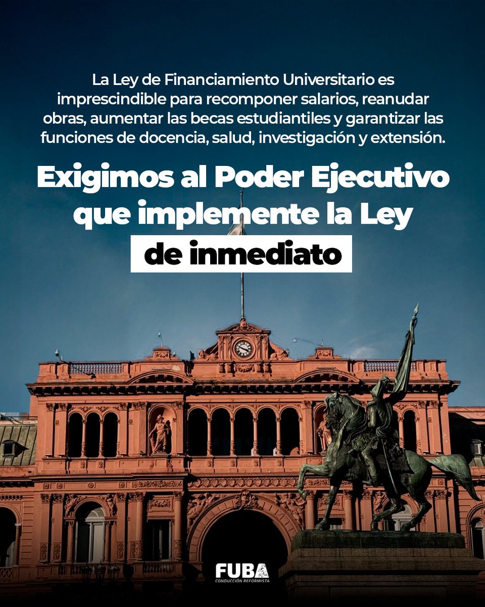 LOGRAMOS LA LEY DE FINANCIAMIENTO UNIVERSITARIO

Ahora, exigimos al Poder Ejecutivo que implmemente la Ley de inmediato.