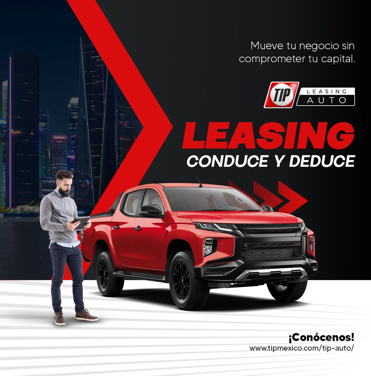 TIPMexico's tweet image. 🚗 Con TIP México, tu empresa optimiza recursos financieros mientras mantiene la flota lista y operando.

Disfruta de mensualidades fijas, menor impacto en tu capital y la flexibilidad que tu negocio necesita para moverse con estrategia🚙 #TIPMéxico #TIPLeasing