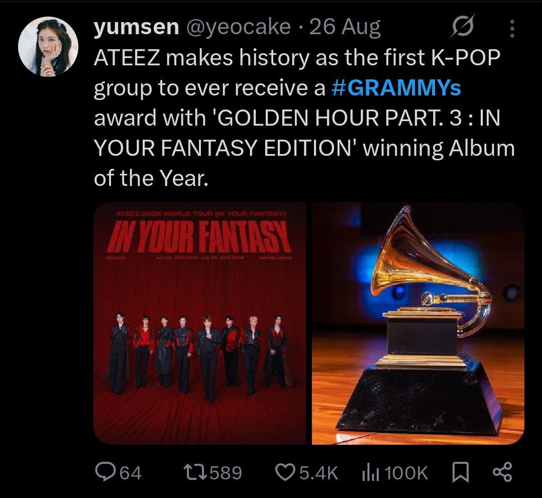 yeocake's tweet photo. ATINYS NEVER STOP MANIFESTING. https://t.co/Ljgnb8FUty