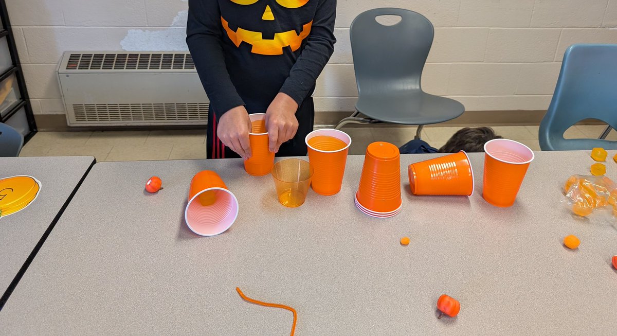 🎃STEM Challenge in the IDEAS classroom!🎃
Using plastic cups, popsicle sticks, pipe cleaners, mini pumpkins, our little engineers worked together to build fences for the Pumpkins. Problem-solving, teamwork, and creativity were all in action today! 
<a href="/St_DavidofWales/">St. David of Wales</a>
