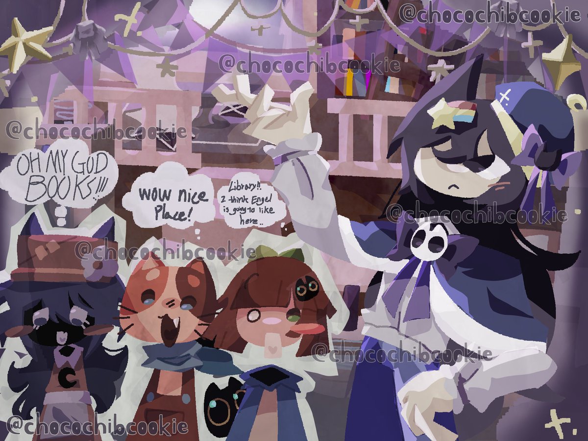 chocochibcookie's tweet image. welcome to dream library☁️⭐

#katieverse #katieverseoc #claire #anova #biscuit