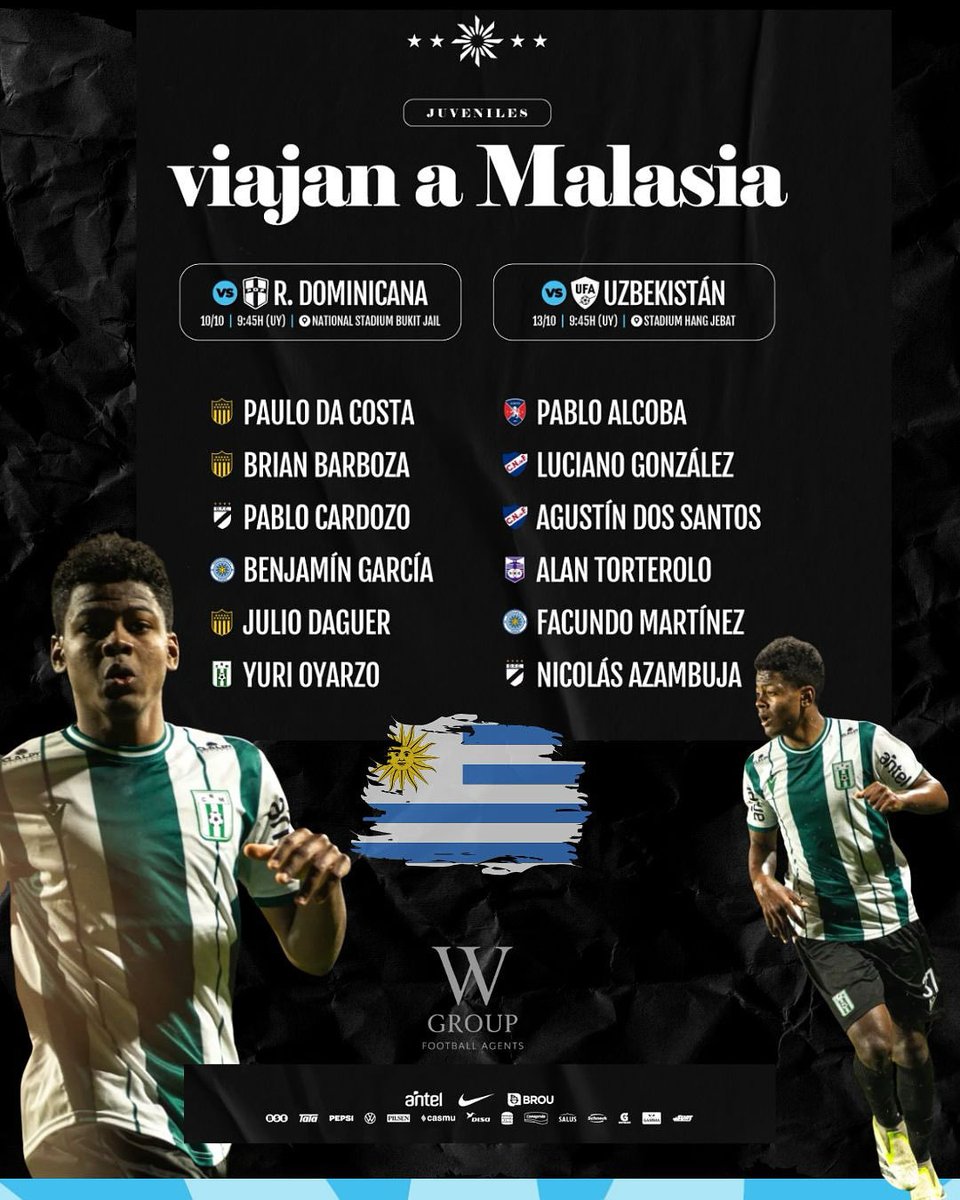 Nando043's tweet photo. Nos llena de orgullo que nuestro representado, Yuri Oyarzo, haya sido convocado nuevamente como sparring de la Selección Mayor 🇺🇾⚽
¡Te lo merecés, Yuri! Por tu esfuerzo, tu humildad y tus ganas de crecer día a día.
Disfrutá este primer viaje internacional, vivilo con alegría https://t.co/eNdzX0xvWs